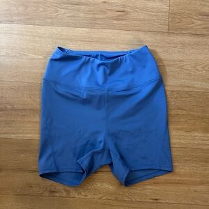 Blue Women's Athletic Biker Shorts